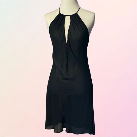 Vintage VS, Sheer V-Neck Halter, Slip Dress - Picture 4 of 15